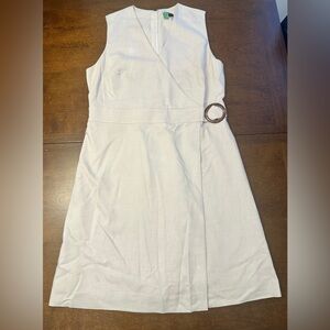 Ann Taylor Ivory Dress with Ring Accent